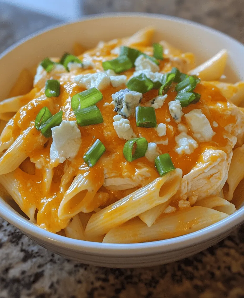 The origins of buffalo chicken can be traced back to Buffalo, New York, where it was first created as a bar snack in the 1960s. Since then, the tangy, spicy sauce has become a staple in American cuisine, appearing in everything from appetizers to main courses. By incorporating the classic buffalo flavors into a pasta dish, this recipe elevates the traditional concept of pasta night. The creamy texture of the sauce juxtaposed with the heat of the buffalo sauce creates a delightful contrast that tantalizes the taste buds.