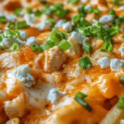 The origins of buffalo chicken can be traced back to Buffalo, New York, where it was first created as a bar snack in the 1960s. Since then, the tangy, spicy sauce has become a staple in American cuisine, appearing in everything from appetizers to main courses. By incorporating the classic buffalo flavors into a pasta dish, this recipe elevates the traditional concept of pasta night. The creamy texture of the sauce juxtaposed with the heat of the buffalo sauce creates a delightful contrast that tantalizes the taste buds.