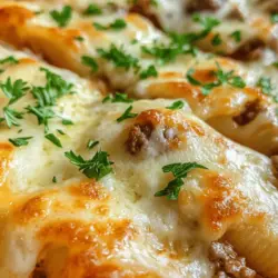 Creamy Ricotta Beef Stuffed Shells Pasta is a quintessential comfort food that brings together the rich flavors of Italian cuisine in a delightful and satisfying dish. This recipe is perfect for family dinners, gatherings, or a cozy night in when you want to treat yourself and your loved ones to something special. The combination of tender jumbo pasta shells stuffed with a savory blend of ricotta cheese and seasoned ground beef creates a dish that is as comforting as it is delicious.