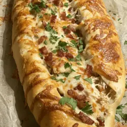 If you're looking for a dish that combines savory flavors with a delightful crunch, Chicken Bacon Ranch Stromboli is the answer. This mouthwatering dish merges the classic comfort of pizza with the hearty satisfaction of a stuffed bread roll, making it an ideal option for casual weeknight dinners, family gatherings, or even game day celebrations. The vibrant flavors of tender chicken, crispy bacon, gooey mozzarella cheese, and zesty ranch dressing come together harmoniously, creating a culinary experience that will delight your taste buds and leave you craving more.