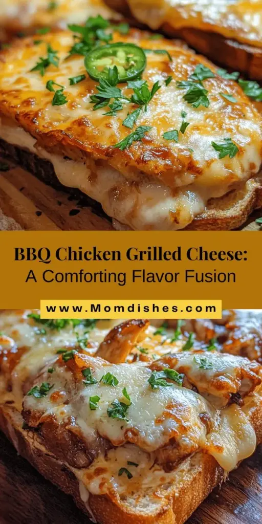 Elevate your comfort food game with this delicious BBQ Chicken Grilled Cheese Recipe! This twist on the classic combines tender, shredded BBQ chicken with gooey cheeses nestled between crispy, golden bread. Perfect for lunch, dinner, or casual gatherings, this sandwich is packed with flavor and nostalgia. Follow our guide for tips on ingredients and preparation, and get ready to indulge in cheesy goodness! #GrilledCheese #BBQChicken #ComfortFood #RecipeIdeas #FoodLovers #DeliciousEats