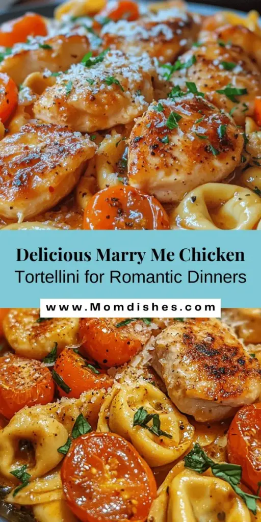 Indulge in a romantic culinary experience with Marry Me Chicken Tortellini! This decadent dish features tender chicken and creamy tortellini, perfect for special occasions or cozy dinners at home. With simple ingredients and easy preparation, you can create a memorable meal that will impress your loved ones. Elevate your dining experience with this comforting and delicious recipe! #MarryMeChicken #Tortellini #RomanticDinner #QuickRecipes #PastaLovers #ComfortFood #CookingAtHome #Foodie