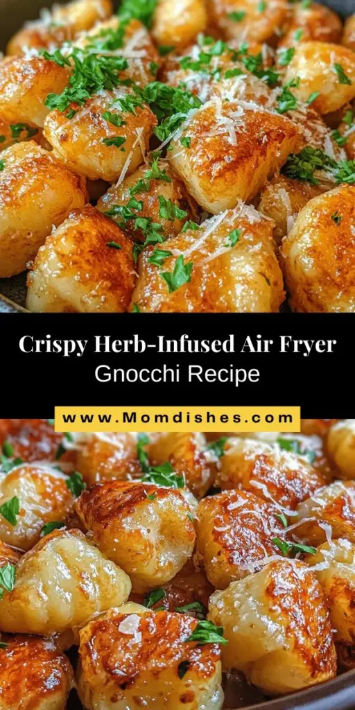 Discover the joy of crispy air fryer gnocchi infused with herbs! This simple recipe combines the convenience of air frying with the rich flavors of traditional Italian gnocchi. Enjoy a healthier, golden-brown dish that is perfect for any occasion. With just a handful of ingredients, you can create a delightful meal that’s quick to prepare and easy to customize. Get ready to impress your family and friends! #AirFryerRecipes #Gnocchi #HealthyCooking #ItalianCuisine #CrispyDelights