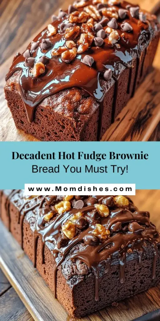 Satisfy your chocolate cravings with this Decadent Hot Fudge Brownie Bread! This delicious recipe transforms your favorite brownie into a moist, fudgy loaf that's perfect for any occasion. Serve warm with ice cream or enjoy it plain with coffee. With simple ingredients and an irresistible hot fudge swirl, it’s a must-try for dessert lovers. Ready to impress your friends and family? Check out the full recipe for a sweet treat! #BrownieBread #ChocolateLovers #BakingRecipes #Desserts