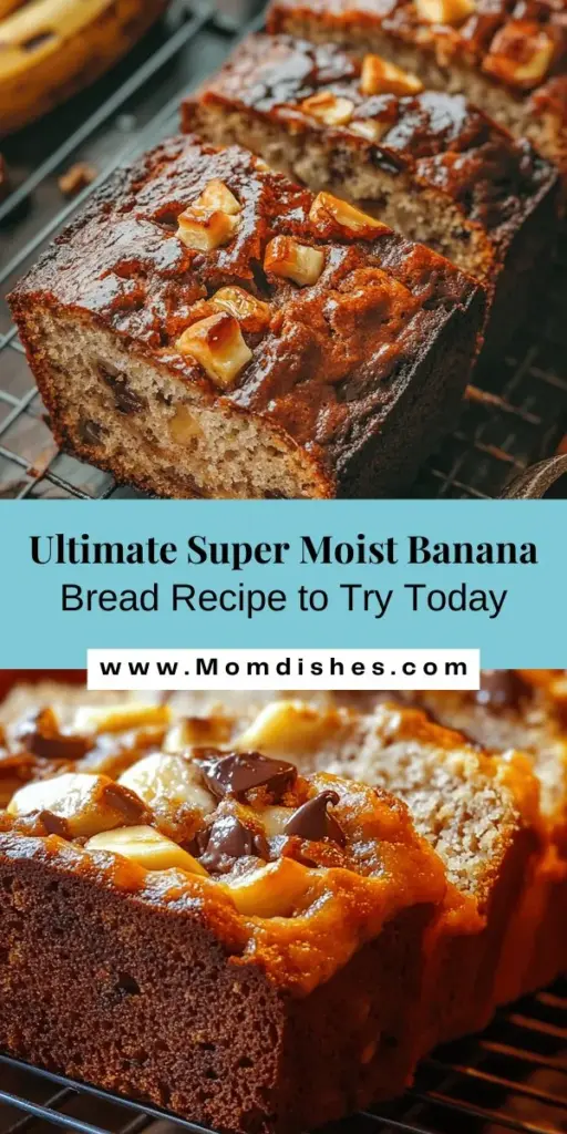 Discover the joy of baking super moist banana bread with this ultimate comfort food recipe! From selecting perfectly ripe bananas to understanding the essential ingredients that create a tender, flavorful loaf, you'll find everything you need to elevate your baking game. Perfect for breakfast, snacks, or dessert, this banana bread is sure to impress. Get ready to indulge in a delicious treat that fills your home with warmth! #BananaBread #Baking #ComfortFood #Recipe #Homemade #MoistBananaBread #Dessert #Snacks