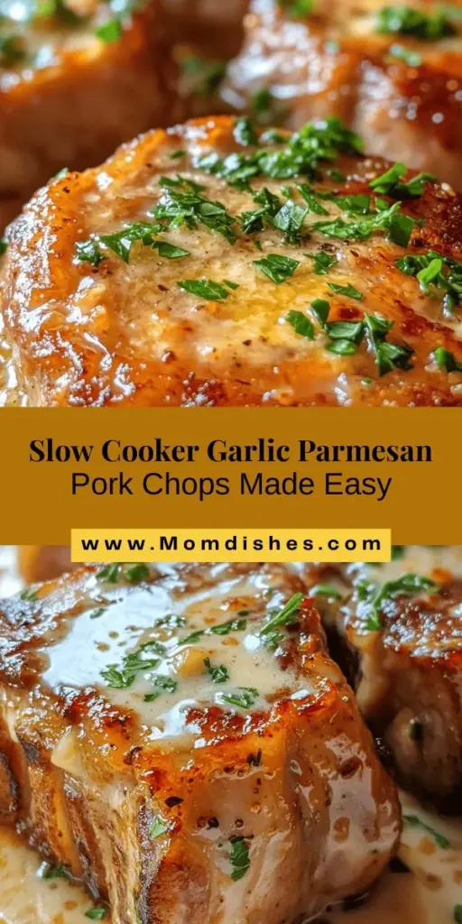 Discover the ultimate comfort food with these Slow Cooker Pork Chops in creamy Garlic Parmesan Sauce! Perfect for busy days, this easy recipe delivers tender, flavorful chops that cook effortlessly while you go about your day. Serve it over rice, mashed potatoes, or pasta, and watch everyone at the dinner table smile. Enjoy the rich flavors and minimal prep time! #SlowCooker #PorkChops #ComfortFood #GarlicParmesan #EasyRecipes #DinnerIdeas