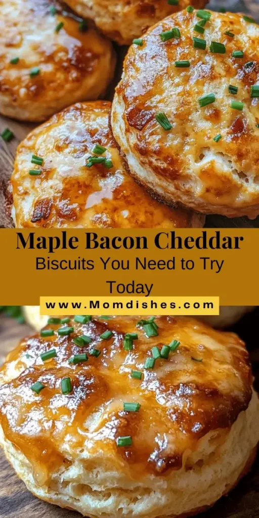 Transform your breakfast or brunch with Maple Bacon Cheddar Biscuits! These delightful treats blend savory bacon, sharp cheddar, and a hint of maple syrup for a perfect balance of flavors. Whether served at a holiday gathering or a cozy family dinner, they are sure to impress. Easy to make and incredibly satisfying, these biscuits will quickly become a favorite in your kitchen. Discover the recipe and elevate your meal experience today! #Baking #Biscuits #ComfortFood #BrunchRecipes #Foodie #MapleBaconCheddar #Yummy#DeliciousEats