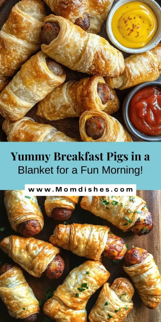 Start your day off right with Breakfast Pigs in a Blanket! This easy and fun twist on the classic comfort food combines mini sausages wrapped in flaky puff pastry, creating a delicious and satisfying morning treat. Perfect for family breakfasts, parties, or brunch gatherings, you can customize these bites with different sausages, cheeses, and dipping sauces. Elevate your breakfast game today! #BreakfastIdeas #PigsInABlanket #Brunch #ComfortFood #EasyRecipes #DeliciousFood #FamilyMeals #Foodie