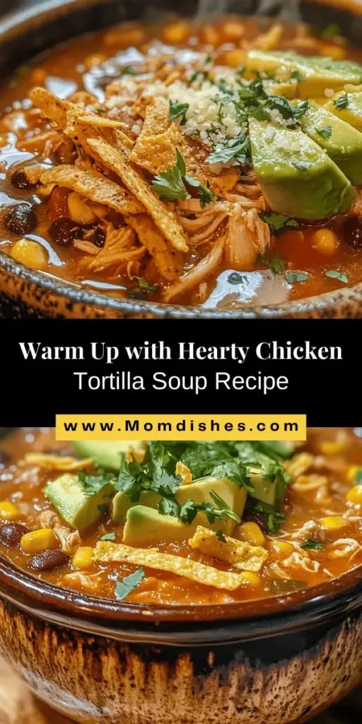 Warm up with this Hearty Chicken Tortilla Soup, a comforting classic that brings family together around the table. With tender chicken, fresh veggies, and a blend of spices, this recipe is as nourishing as it is delicious. Enjoy a rich broth topped with crunchy tortilla strips, avocado, and cilantro for a fully customized meal. Perfect for busy evenings or casual gatherings, discover why this vibrant dish is a beloved staple in many homes.