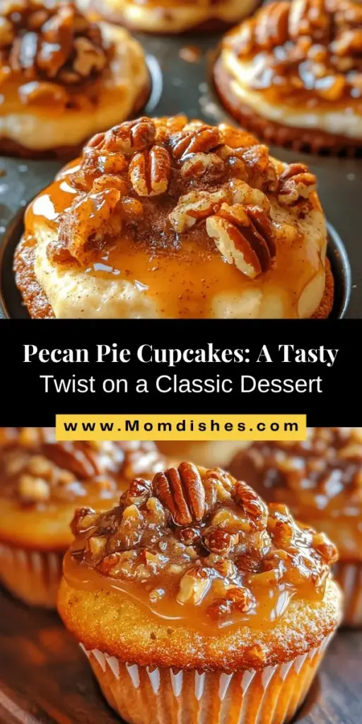 Get ready to enjoy a delightful twist on a classic dessert with Pecan Pie Cupcakes! These scrumptious treats combine the rich flavors of pecan pie with the fun of a cupcake, perfect for any occasion. Imagine moist, fluffy cupcakes filled with a gooey, nutty pecan filling, all topped with warmth from cinnamon and toasted nuts. Easy to make and sure to impress, these cupcakes are a must-try! #PecanPieCupcakes #Baking #Desserts #CupcakeLove #HolidayTreats #RecipeIdeas #FoodieFun