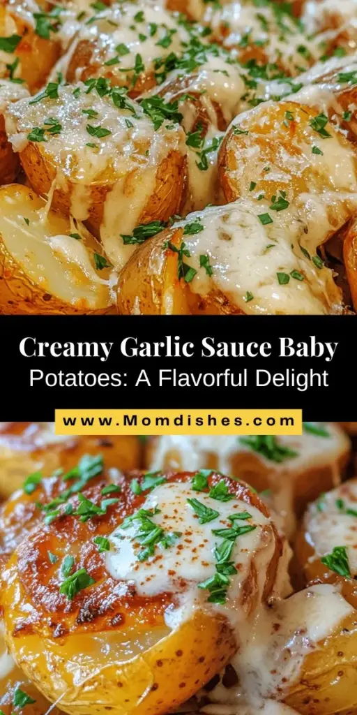 Indulge in the perfect side dish that brings comfort and flavor to your table with Savory Easy Creamy Garlic Sauce Baby Potatoes. These tender roasted baby potatoes are enveloped in a rich, creamy garlic sauce that's simple to prepare in just 30 minutes. Ideal for any occasion, this dish combines health benefits and culinary versatility. Discover how to whip up this delicious recipe today! #CreamyPotatoes #GarlicSauce #ComfortFood #EasyRecipes #HealthyEating