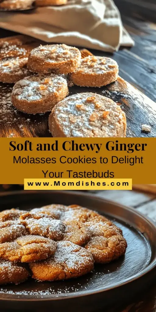 Indulge in the comfort of homemade Spiced Delight: Soft and Chewy Ginger Molasses Cookies. With an irresistible blend of warm spices like ginger, cinnamon, and cloves, these cookies are perfect for any occasion, filling your kitchen with inviting aromas. Enjoy the chewy texture and rich flavors that evoke cherished memories of family gatherings. This recipe offers a delightful way to celebrate the season with every delicious bite. Bake, share, and create lasting moments!