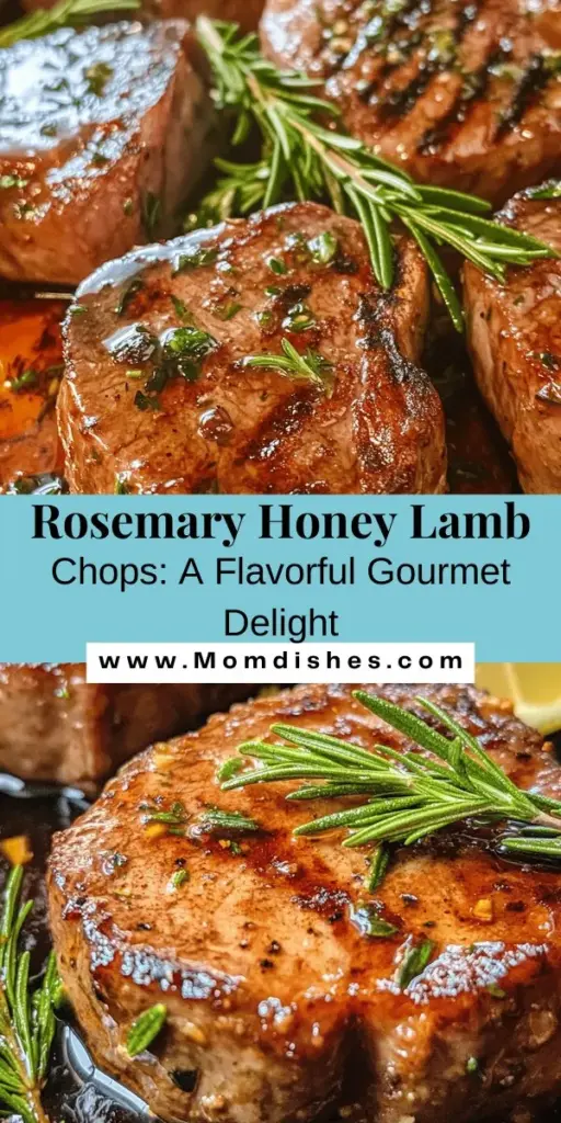 Discover the delicious Savory Rosemary & Honey Lamb Chops that bring together rich flavors and a touch of sweetness! This simple recipe features tender lamb chops marinated in a delicious blend of rosemary, honey, garlic, and olive oil. Perfect for any occasion, these chops are easy to prepare, impressive to serve, and packed with nutrients. Elevate your meal tonight with this gourmet dish that will tantalize your taste buds! #LambChops #DinnerRecipes #Foodie #CookingAtHome #GourmetMeals