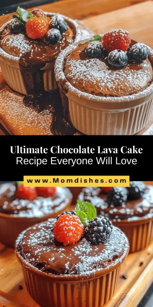 Indulge in the divine taste of Chocolate Lava Cake with this irresistible recipe that guarantees a gooey, molten center and a rich chocolate flavor. Perfect for both novice bakers and seasoned chefs, this dessert will impress your family and friends. Explore creative variations and presentation ideas to elevate your dessert game. Get ready to create a chocolate lover's paradise in your kitchen! #ChocolateLavaCake #DessertRecipes #BakingJoy #IndulgeYourSweetTooth #HomeBaking