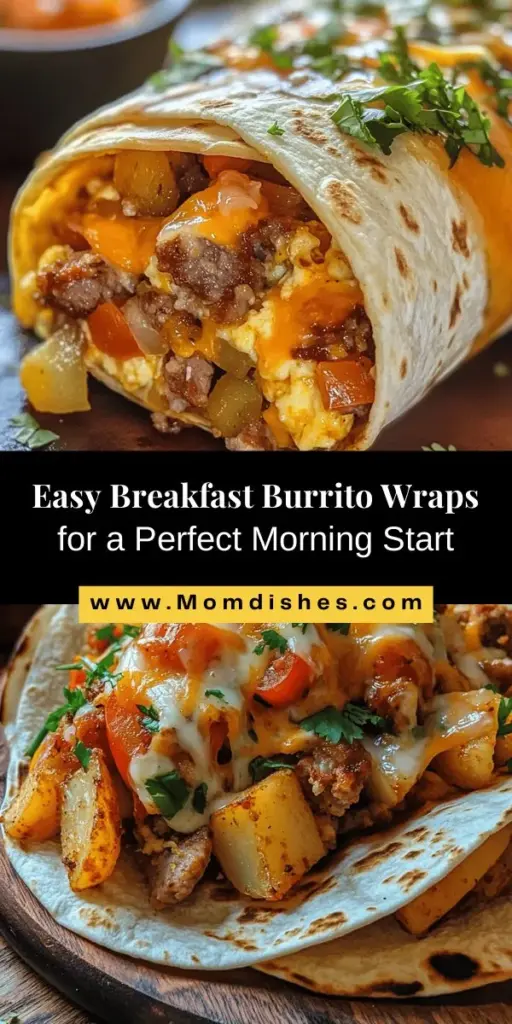 Start your day off right with delicious breakfast burrito wraps! Packed with eggs, cheese, and your choice of meats and veggies, these portable meals are versatile and can be made in advance. Perfect for meal prep, they offer a nutritious balance of flavors and can be tailored to suit any dietary preference. Whether you're at home or on the go, breakfast burritos are a tasty, satisfying way to fuel your morning. #BreakfastBurrito #MealPrep #HealthyEating #Foodie #BreakfastGoals