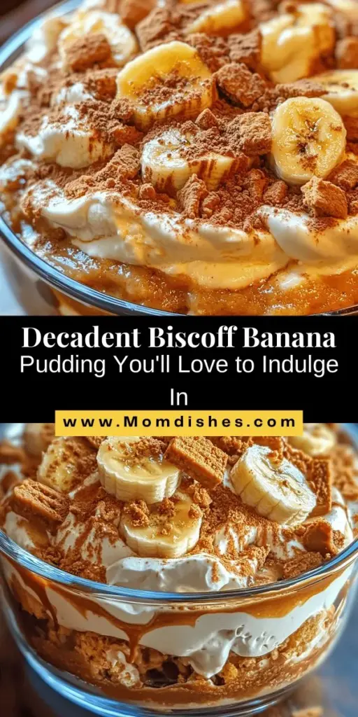 Discover a delicious twist on a classic dessert with Biscoff Banana Pudding! This creamy treat layers smooth banana pudding with crunchy Biscoff cookies for a unique flavor that will impress at any gathering. Easy to make and even more delightful to eat, this recipe combines the lusciousness of bananas and the warm spices of Biscoff for a dessert that stands out. Perfect for family dinners or special celebrations! #Biscoff #BananaPudding #DessertRecipe #SweetTreats #DessertIdeas