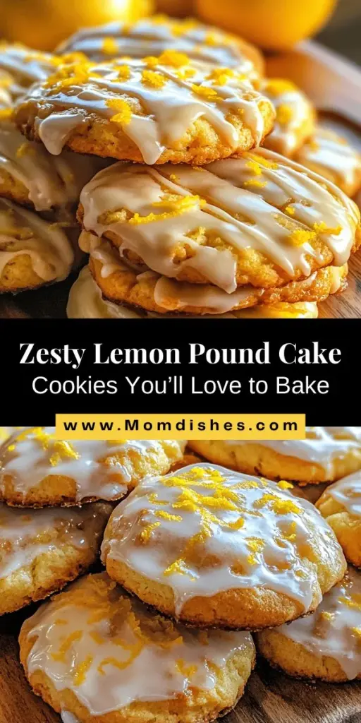 Satisfy your sweet tooth with these Zesty Lemon Pound Cake Cookies! Combining the bright, refreshing taste of lemon with the classic texture of a pound cake, these easy-to-bake cookies are perfect for any occasion. Enjoy the delightful balance of sweet and tart, enhanced by a simple glaze. Follow our step-by-step guide for scrumptious results that will impress friends and family. Get baking today! #LemonCookies #BakingMadeEasy #SweetTreats #CookieRecipes #DessertIdeas