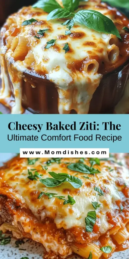 Discover the warmth and comfort of Ultimate Cheesy Baked Ziti, a staple Italian-American dish perfect for any occasion. This recipe combines delicious layers of ziti pasta, savory meats, rich marinara sauce, and an irresistible blend of cheeses. It's easy to prepare and can serve a crowd, making it an ideal choice for family dinners or festive gatherings. Follow this guide to create a mouthwatering baked ziti that brings loved ones together around the dinner table. Enjoy a deliciously satisfying meal that evokes nostalgia and creates new memories.