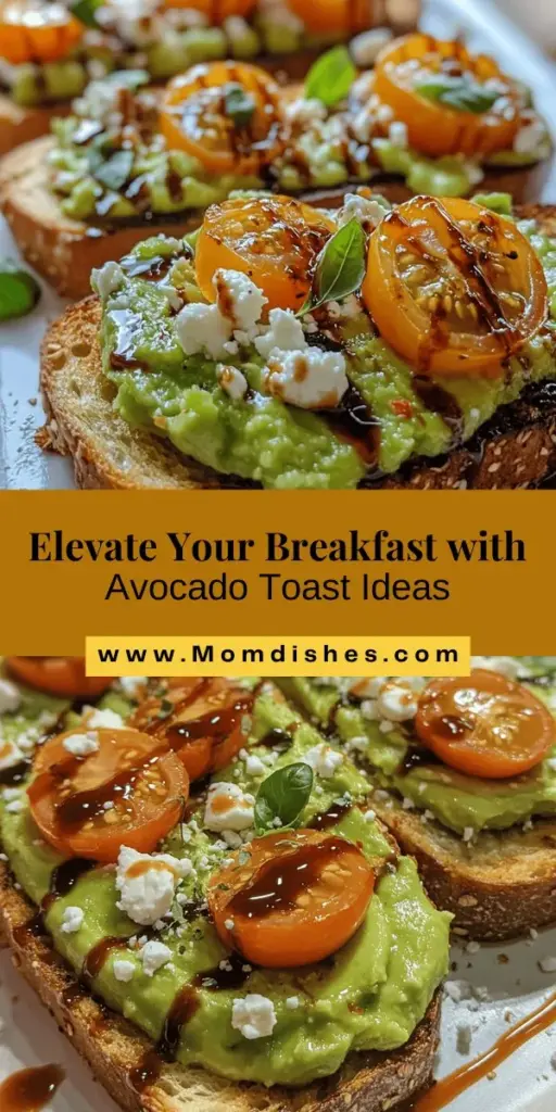 Discover a fresh take on the classic avocado toast with this Avocado Toast with a Twist recipe! This healthy dish elevates your breakfast or brunch with creamy avocado, zesty feta, spicy sriracha, and sweet balsamic glaze. Packed with nutrients and bursting with flavor, it's perfect for any time of day. Explore different toppings and seasonal ingredients to make it your own! #AvocadoToast #HealthyEating #BrunchIdeas #Foodie #RecipeIdeas #AvocadoLovers