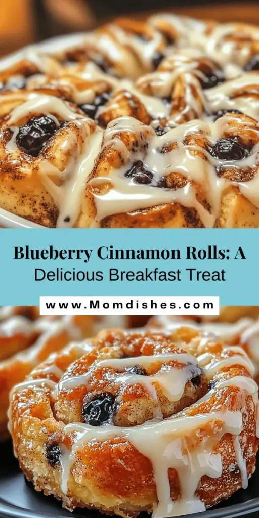 Start your morning off right with these delicious blueberry cinnamon rolls topped with a rich cream cheese glaze! This scrumptious twist on a classic treat combines the warm flavors of cinnamon, juicy blueberries, and a sweet glaze, making it the perfect breakfast for any occasion. These homemade rolls not only satisfy your sweet cravings but also provide a burst of nutrition from the blueberries. Bake up some happiness today! #BlueberryCinnamonRolls #Baking #Brunch #HomemadeDelights #Foodie #Yummy