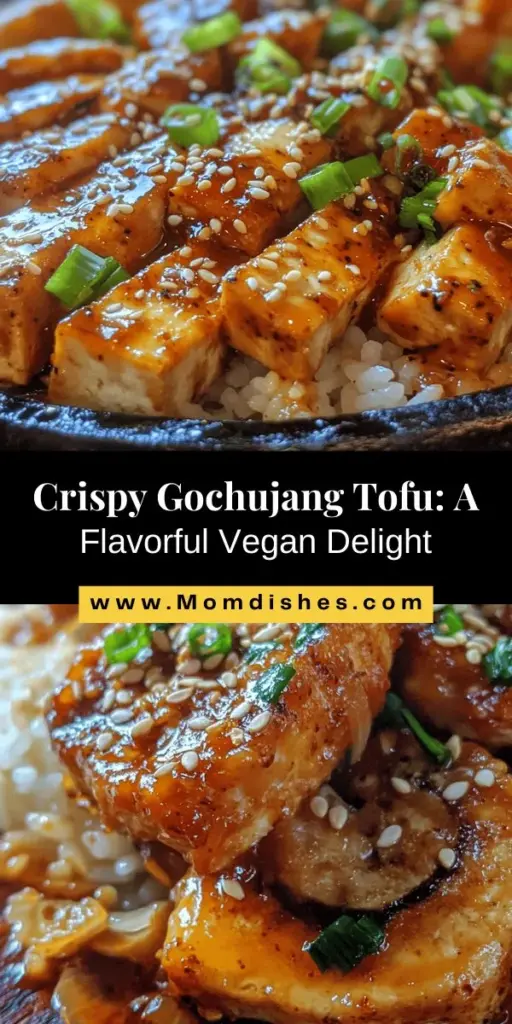 Discover the delicious and healthy Crispy Gochujang Korean Tofu, where crispy tofu meets the rich, spicy flavors of gochujang, a traditional Korean chili paste. This easy-to-make dish is perfect for both vegans and non-vegans, offering a nutritious option packed with protein and antioxidants. Elevate your next family dinner or weeknight meal with this flavor-packed delight. Perfect served over rice or as an appetizer! #KoreanCuisine #VeganRecipes #HealthyEating #Tofu #Gochujang #PlantBasedMeal #CookingAtHome #Foodie