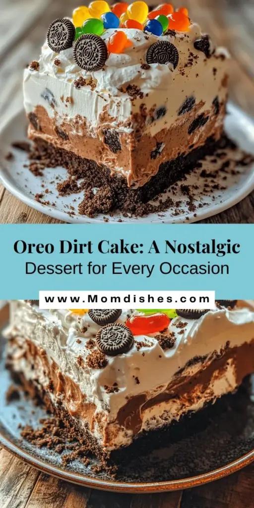 Create sweet memories with this easy and whimsical Oreo Dirt Cake recipe! Combining creamy layers with crunchy Oreo crumbles, this dessert is a nostalgic favorite for all ages. Its playful presentation, often topped with gummy worms and served in flower pots, makes it a hit at parties and family gatherings. Join us for a step-by-step guide and tips to make the perfect treat that's sure to delight everyone! #OreoDirtCake #DessertRecipe #FunDesserts #NostalgicTreats #SweetMemories