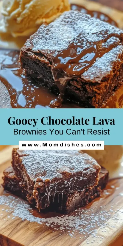 Dive into the indulgent world of Decadent Chocolate Lava Brownies! This rich treat features a gooey molten chocolate center that flows from every bite, merging the classic brownie texture with pure chocolate bliss. Perfect for any celebration or a cozy night in, this recipe is your guide to brownie perfection. Get tips on quality ingredients, baking techniques, and creative serving ideas. Impress your friends and family with these irresistible desserts! #ChocolateBrownies #DessertRecipe #BakingJoy #SweetTreats #ChocolateLavaBrownies #HomeBaking #Indulge