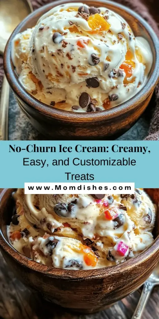 Indulge in the creamy goodness of homemade ice cream with this easy no-churn recipe! Perfect for families or anyone wanting a fun, customizable project, this treat requires just a few key ingredients like heavy whipping cream and sweetened condensed milk. From classic flavors to unique mix-ins, the possibilities are endless. Discover the joy of crafting your own delicious desserts at home! #NoChurnIceCream #HomemadeIceCream #DessertRecipes #IceCreamLover #FoodieFun #SummerTreats