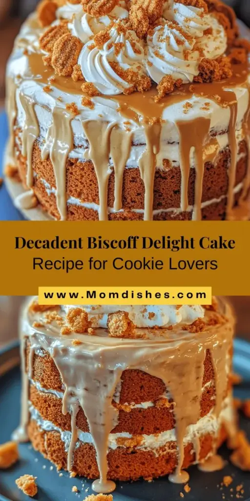 Indulge in the ultimate treat with this Biscoff Delight Cake! Perfect for cookie lovers, this moist cake features rich Biscoff flavors, creamy frosting, and layers of cookie spread that create a delightful dessert experience. Ideal for special occasions or a cozy night in, it combines the best of cake and cookies in every bite. Get ready to impress with this easy-to-follow recipe! #BiscoffCake #DessertHeaven #CookieLovers #Baking #SweetTreats #CakeRecipe