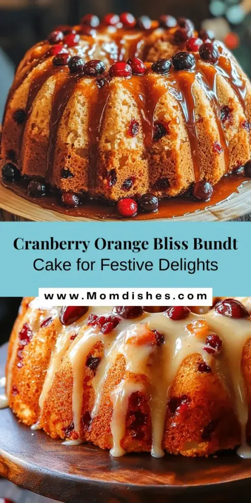 Indulge in the festive flavors of the season with the Cranberry Orange Bliss Bundt Cake! This moist and zesty cake combines tangy cranberries and fresh orange for a delightful treat perfect for any occasion. Topped with a luscious orange glaze, it’s sure to impress your guests. Follow our step-by-step guide to bake a cake that’s not only beautiful but incredibly satisfying. Create sweet memories this holiday season! #BundtCake #CranberryOrange #DessertRecipe #BakingJoy #HolidayBaking