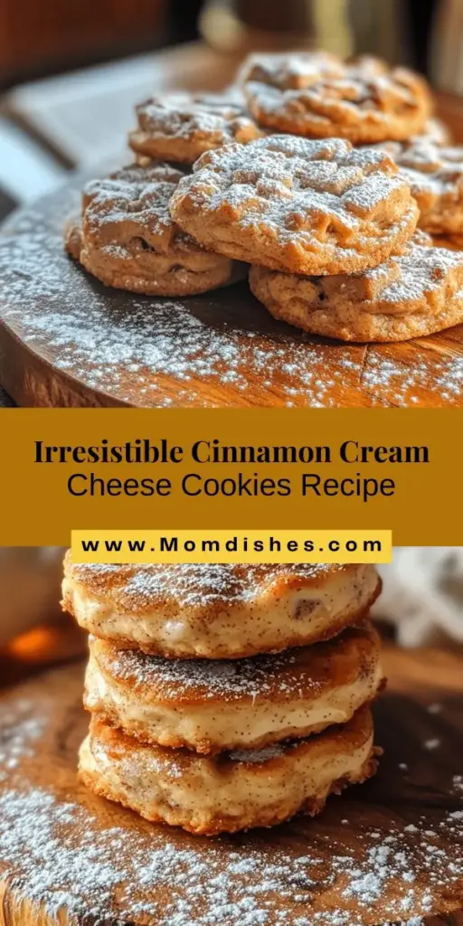 Looking for a delicious twist on classic cookies? Try these Cinnamon Cream Cheese Cookies! With a soft, chewy texture and the perfect balance of sweetness and warm spices, these cookies are sure to become a favorite. The combination of cream cheese and cinnamon creates a rich, comforting flavor that pairs perfectly with coffee or milk. Follow this easy recipe and impress your family and friends with your baking skills! #CinnamonCookies #Baking #CreamCheeseDelight #DessertLovers #CookieRecipe