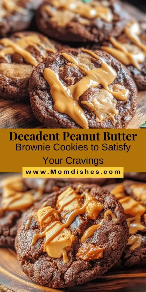 Satisfy your sweet cravings with these irresistible swirled brownie cookies featuring a creamy peanut butter twist! This simple recipe combines the fudgy goodness of brownies with the delightful crunch of cookies, perfect for any occasion. Easy to make and deliciously decadent, each bite offers a heavenly mix of chocolate and peanut butter flavors. Perfect for sharing or enjoying solo! #BrownieCookies #PeanutButterDessert #BakingLove #SweetTreats #CookieRecipe