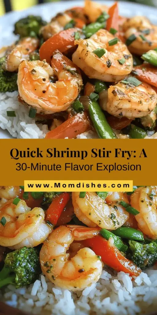 Discover the joy of cooking with this Quick and Easy Shrimp Stir Fry recipe that packs vibrant flavors and nutrition into a meal ready in just 30 minutes. Combining succulent shrimp with fresh vegetables like red bell pepper and broccoli, this dish is both satisfying and healthy. Perfect for busy weeknights, it’s easily customizable and can be paired with rice or noodles. Dive into the simple steps and transform your dinner routine with this delicious stir fry that's sure to please everyone!