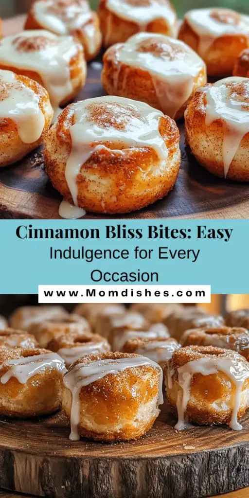 Discover the joy of baking with Cinnamon Bliss Bites! This easy recipe combines soft, fluffy bites with a delightful cinnamon-sugar coating, making them perfect for any occasion. Whether you're hosting a gathering or craving a sweet treat, these bite-sized delights are sure to please. Enjoy their warm, comforting aroma and unique texture as you indulge. Get ready to impress your family and friends! #CinnamonBites #Baking #Dessert #SweetTreats #EasyRecipes