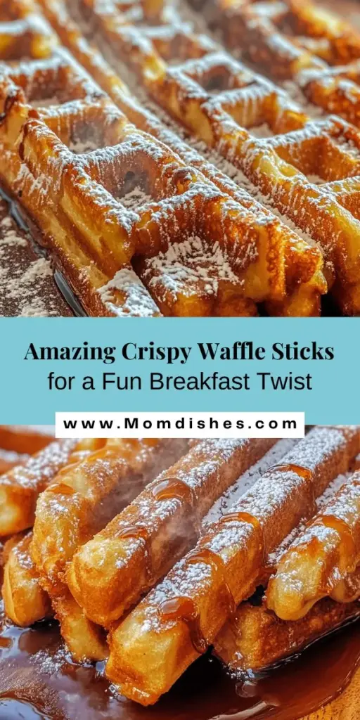 Discover the joy of making crispy waffle sticks, a fun twist on classic waffles! Perfect for breakfast, brunch, or a tasty snack, these delightful treats offer a crunchy exterior and fluffy interior. Dress them up with syrup, fresh fruit, or savory dips. This recipe is easy to follow, making it ideal for busy families or gatherings. Try these delicious waffle sticks today and elevate your breakfast game! #WaffleSticks #BreakfastIdeas #Brunch #DeliciousTreats #CookingAtHome #Foodie