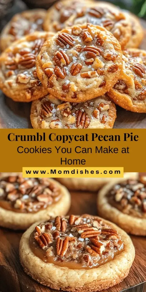 Indulge in the delightful world of Crumbl Copycat Pecan Pie Cookies! Discover how to recreate this seasonal favorite with a rich nutty flavor and chewy texture. Packed with toasted pecans and a gooey filling, these cookies combine the comfort of pecan pie in a portable treat. Perfect for sharing and made with fresh ingredients, you’ll love the warm aroma filling your kitchen as they bake. Get baking today! #CrumblCookies #PecanPieCookies #BakingAtHome #CookieRecipe #DessertLovers