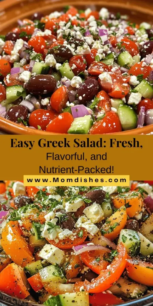 Refresh your meals with a burst of Mediterranean flavors by trying our easy Greek Salad recipe! Bursting with fresh vegetables, tangy feta cheese, and briny Kalamata olives, this salad is perfect for warm weather or as a light meal. Learn about the origins and health benefits of this iconic dish while discovering simple preparation tips. Enjoy a nutritious and vibrant meal that embodies the essence of the Mediterranean lifestyle and showcases the beauty of wholesome ingredients.