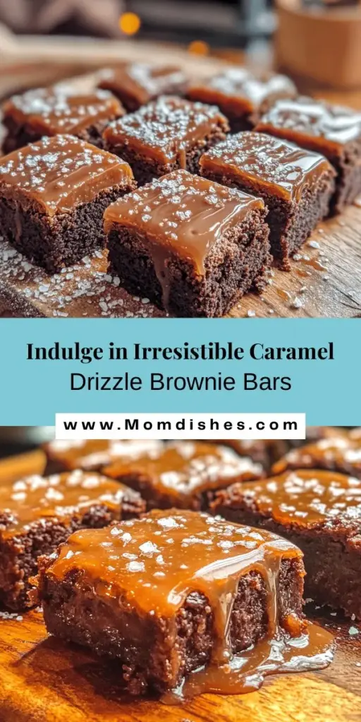 Satisfy your sweet tooth with these decadent Caramel Drizzle Brownie Bars! Rich chocolate brownies topped with gooey caramel create a flavor explosion that’s easy to make and perfect for any occasion. Ideal for parties, gatherings, or a cozy night in, these bars will impress everyone. Don't forget to mix in your favorite nuts or chocolate for a twist! Try this simple recipe today! #Brownies #ChocolateDessert #Baking #DessertRecipes #CaramelDrizzle #HomemadeTreats