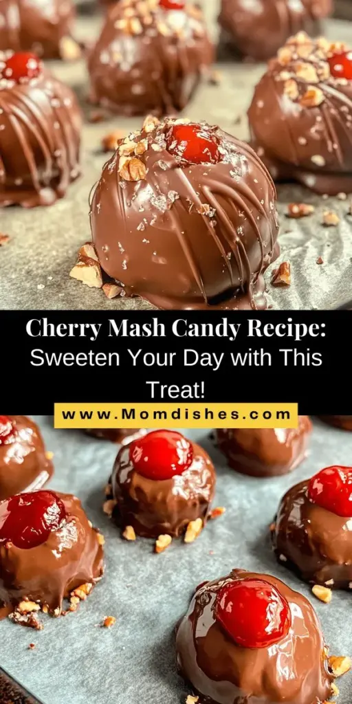 Indulge in the sweet nostalgia of Cherry Mash Candy with this easy homemade recipe! Combining tart maraschino cherries, creamy peanut butter, and rich chocolate, this delightful treat is perfect for any occasion. Discover the joy of crafting your own candy and enjoy a unique flavor experience that will leave you wanting more. Perfect for sharing or a personal treat, Cherry Mash Candy is a delicious way to bring smiles. #CandyRecipe #HomemadeSweets #CherryMash #SweetTreats #BakingJoy #DessertRecipes