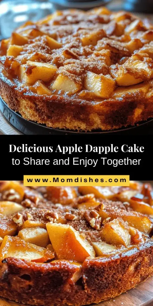 Bake a slice of nostalgia with this Apple Dapple Cake recipe! Perfect for any occasion, this moist and flavorful cake combines fresh apples, warm spices, and optional nutty crunch for delightful texture. Serve it warm with ice cream or whipped cream for a comforting treat that connects generations. Enjoy the rich aromas of cinnamon and apple in every bite. Create lasting memories with this family favorite! #AppleDappleCake #Baking #ComfortFood #Dessert #Recipe #FallBaking