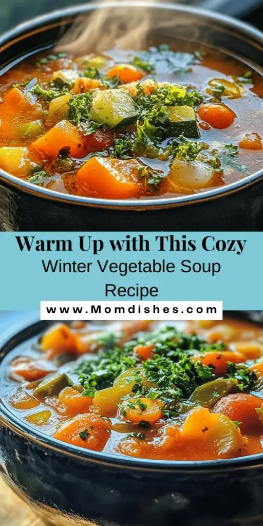 Warm up this winter with a Cozy Winter Vegetable Soup that delights both your taste buds and your soul. Packed with seasonal vegetables and infused with spices for a kick, this nourishing dish is the perfect comfort food. It's not only nutritious but also visually appealing, making it a delightful addition to your winter meals. Enjoy it with crusty bread or a light salad for a complete dining experience that promises to satisfy and warm you from the inside out.