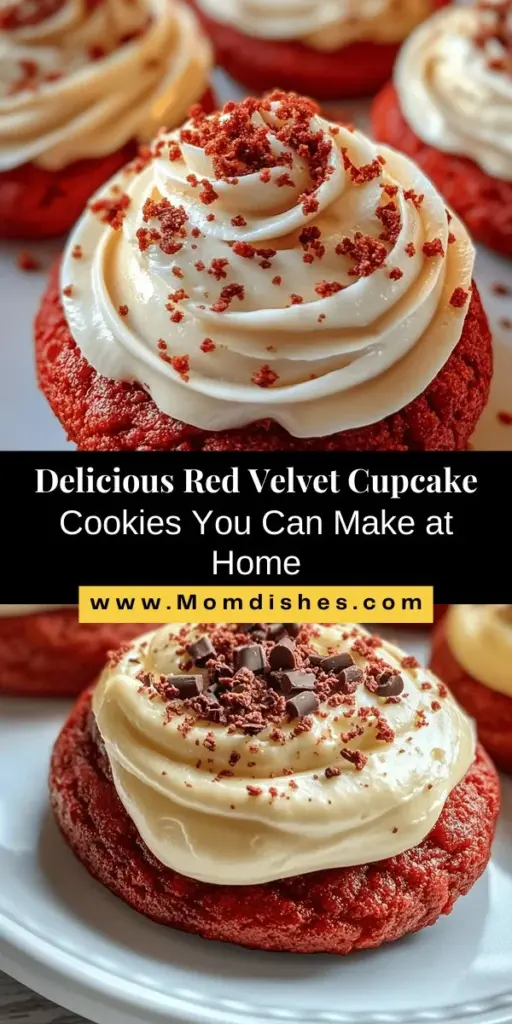 Craving something sweet? Try these Crumbl Copy Cat Red Velvet Cupcake Cookies! This recipe brings the rich flavor of red velvet cake into a soft, chewy cookie experience. With simple ingredients and an easy step-by-step guide, you can whip up these decadent treats at home. Perfect for any occasion, they’re even better topped with creamy, delicious cream cheese frosting. Bake your way to a delightful dessert today! #RedVelvetCookies #Baking #CrumblCookies #DessertRecipe #HomemadeTreats #BakingFun