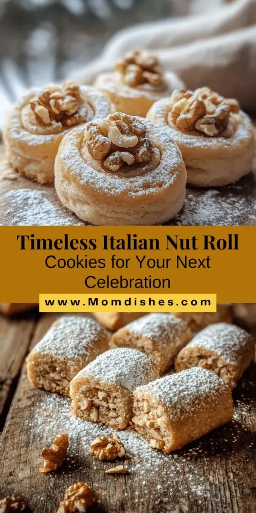 Discover the timeless delight of Italian Nut Roll Cookies! These delicious treats, with their crispy exterior and chewy nutty filling, are perfect for family gatherings and festive occasions. Passed down through generations, each recipe is a symbol of love and tradition. Join the fun of baking these delectable cookies and enjoy the warm aroma that fills your kitchen. Perfect for sharing and celebrating! #ItalianCookies #NutRollCookies #BakingTradition #HolidayTreats #CookieRecipe