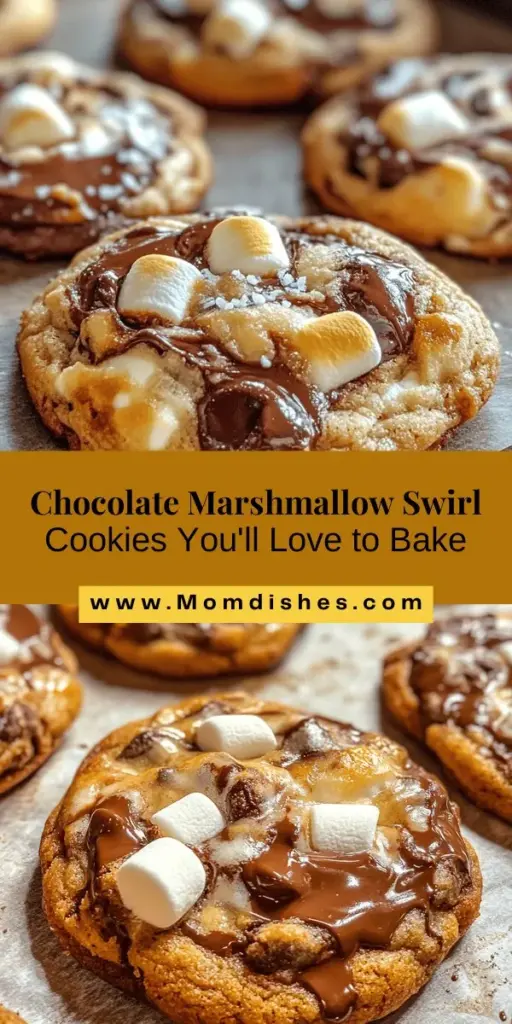 Discover the joy of baking with these delicious Chocolate Marshmallow Swirl Cookies! This delightful treat combines rich chocolate flavors with gooey mini marshmallows, creating a heartwarming dessert that's perfect for any occasion. Easy to make from scratch, these cookies not only taste amazing but also look stunning on dessert tables. Gather your ingredients and let the sweet aroma fill your home! #ChocolateCookies #Baking #Dessert #MarshmallowSwirl #HomemadeTreats