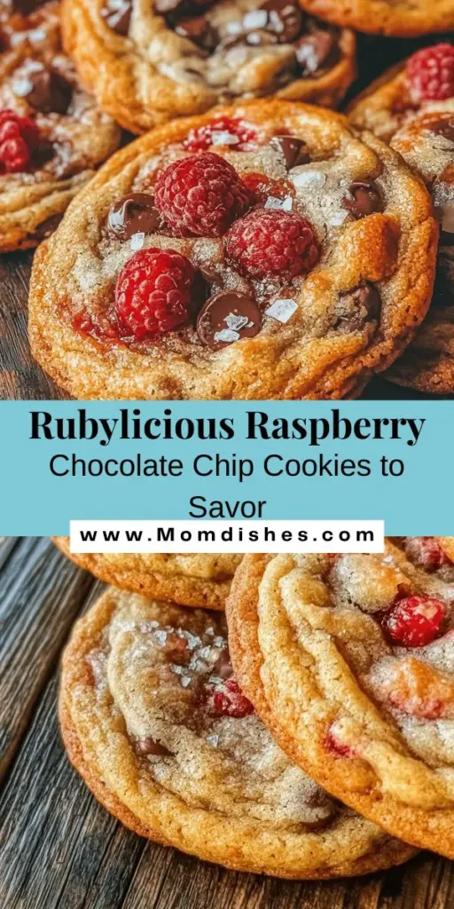 Discover the joy of baking with Rubylicious Raspberry Chocolate Chip Cookies! This easy recipe pairs rich chocolate with tart raspberries, creating a soft and chewy treat that's perfect for any occasion. Ideal for beginners and seasoned bakers alike, these cookies are fragrant, colorful, and loaded with flavor. Enjoy them warm or store for later—your sweet tooth will thank you! #baking #cookies #chocolatechipcookies #raspberrycookies #dessertrecipes #yum #homemade