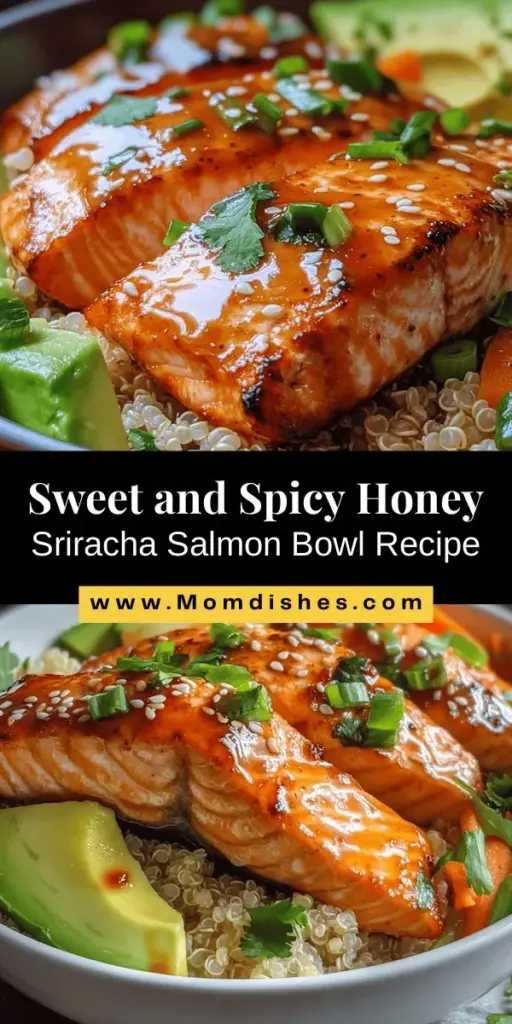 Dive into the delicious world of Honey Sriracha Salmon Bowls, where sweet meets spicy in a nutritious and flavorful dish! This bowl combines rich salmon, nutty quinoa, and vibrant veggies, creating a well-rounded meal perfect for any health-conscious foodie. Easy to customize for dietary preferences, it's a satisfying option that doesn't compromise on taste. Give it a try for a delightful dining experience! #HoneySriracha #SalmonBowls #HealthyEating #NutritiousMeals #FoodieFavorites