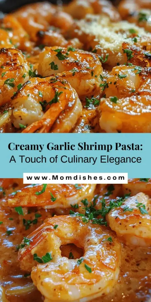 Discover the rich flavors of Creamy Garlic Shrimp With Parmesan, a luxurious yet simple pasta dish that's perfect for any occasion. Combining succulent shrimp, aromatic garlic, and a velvety cream sauce, each bite takes you straight to Italy. Ideal for a cozy weeknight dinner or a romantic date night, this recipe is sure to impress. Try it today and elevate your dinner game! #PastaRecipe #GarlicShrimp #ItalianCuisine #ComfortFood #CookingAtHome #Foodie