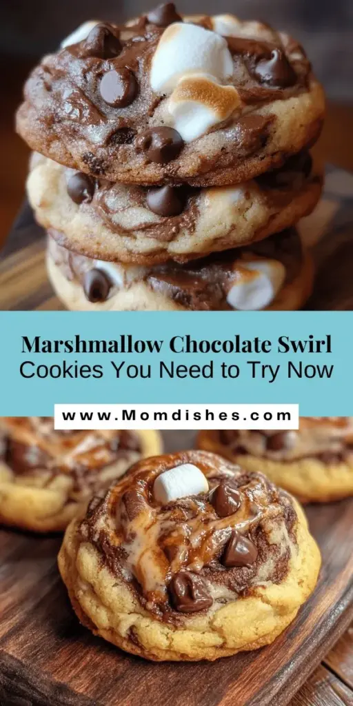 Embark on a delicious baking journey with these Chocolate Marshmallow Swirl Cookies! This recipe beautifully combines rich chocolate and fluffy marshmallows, creating a delightful treat that pleases both the eyes and the taste buds. Perfect for any occasion, these cookies are sure to become a favorite. Get ready to fill your kitchen with warmth and joy as you create these indulgent, visually stunning cookies! #Baking #Cookies #Chocolate #Desserts #Marshmallow #HomemadeTreats #SweetTreats