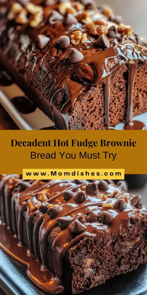 Indulge your chocolate cravings with this Hot Fudge Brownie Bread recipe—a heavenly fusion of fudgy brownies and soft bread! Perfect for any occasion, this decadent treat features a rich, gooey center that melts in your mouth. Easy to make and utterly delightful, it’s ideal for dessert tables or a cozy night in. Serve warm with ice cream for an unforgettable experience! Try it today! #HotFudgeBrownieBread #ChocolateLovers #BakingJoy #DessertRecipe #YummyTreats