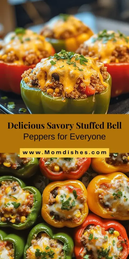 Discover the deliciousness of savory stuffed bell peppers with this versatile recipe that everyone will love. These vibrant peppers are filled with a hearty blend of grains, proteins, and spices, making them a perfectly nutritious meal option. Customize them easily to fit any dietary preference—vegetarian, vegan, or gluten-free. Packed with vitamins and antioxidants, stuffed bell peppers not only please the palate but also support your health goals. Dive into this comforting dish that is sure to impress at any table!